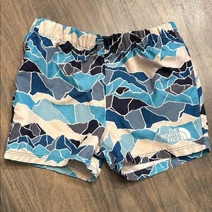 The North Face Kids' Blue and White Geometric Shorts